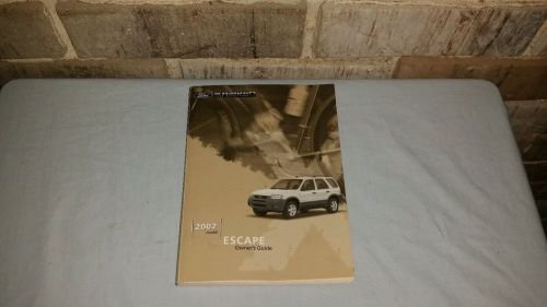 Very nice oem 2002 ford escape suv owners manual book