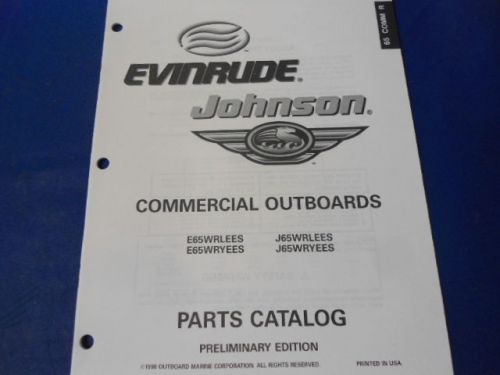 1998 johnson evinrude parts catalog , 65 commercial outboards models