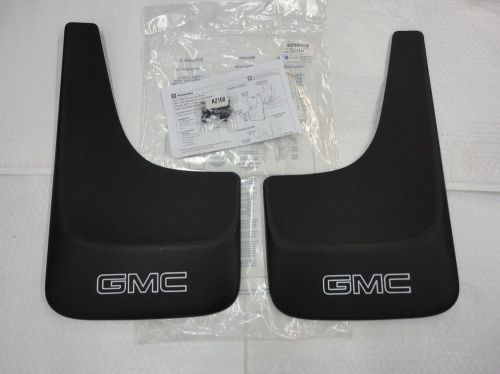 2001-2015 gmc sierra yukon / xl front or rear contoured mud flaps gmc logo oem