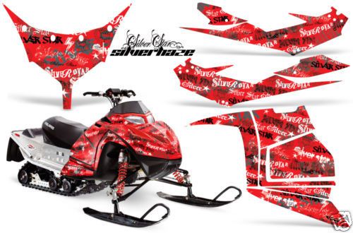 Amr racing decal kit polaris iq race 600 snowmobile sled graphic decal kit v