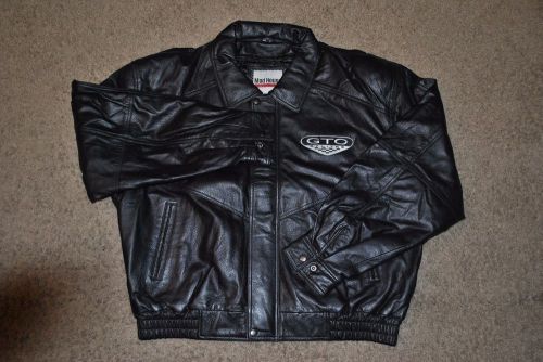 Gto 5.7l embroidered leather jacket pontiac 389 400 ram air iii iv 64 65 66 67