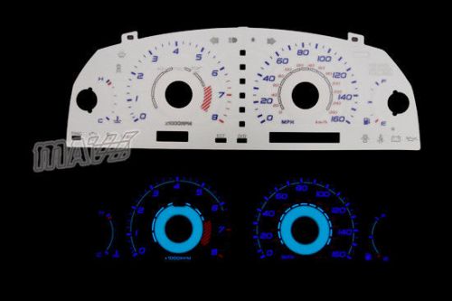 160mph euro glow reverse indiglo guage faces new for 92-96 lexus sc300