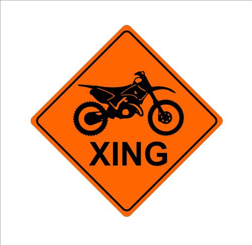 Motocross moto xing aluminum sign 12x12 mx ktm crossing metal dirt motorcycle