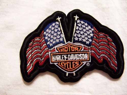 #1143 s harley motorcycle vest patch usa flags em1047842