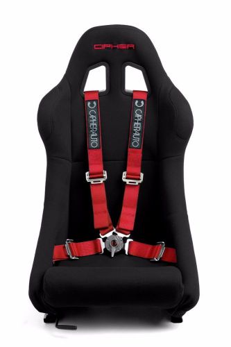 Cipher racing red 4 point 2 inches camlock quick release racing harness - pair