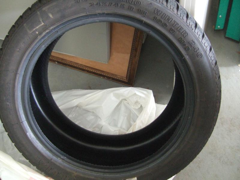 4 pirelli winter 240 sottozero snow tires 245/45/18 r18 like new