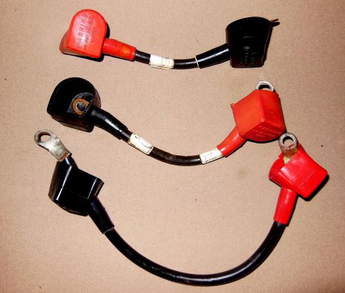 Gem car parts, set of battery cables-1 front/2 rear, used orig equip