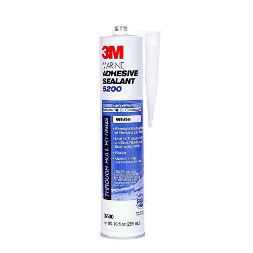 3m™ marine adhesive/sealant 5200, 06500, white 10 fl oz cartridge
