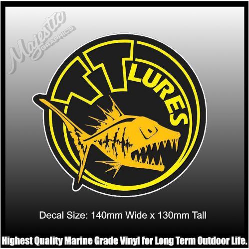 Tt lures - decal - 140mm x 130mm - boat decal