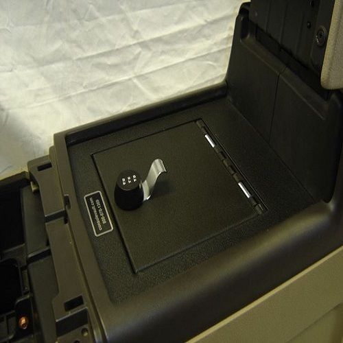Console vault floor console gun safe 08-14 ford f-150 w/ barrel key lock