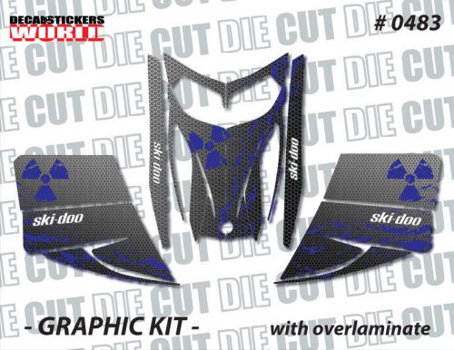 Ski-doo rev mxz snowmobile sled wrap graphics sticker decal kit 03-07 0483