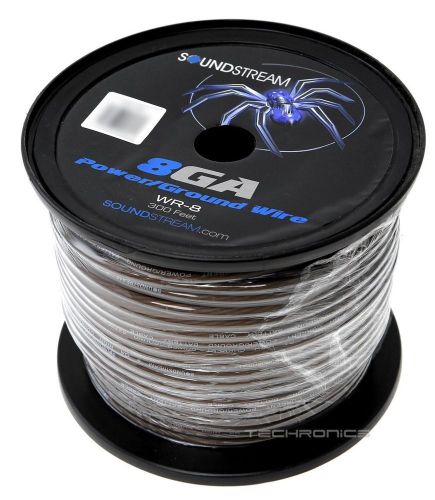 Soundstream wr-8b 300 ft. 8 gauge black power ground instalation wire cable