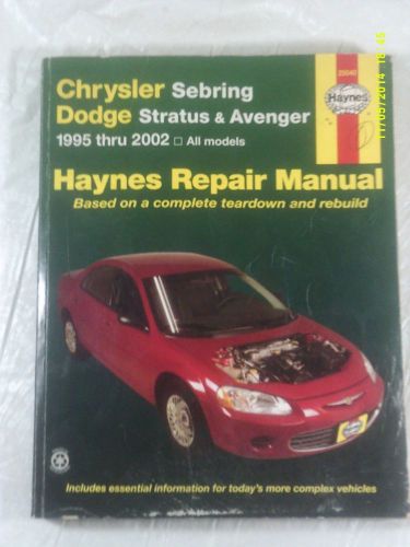 Haynes repair manual chrysler sebring 1995-2002