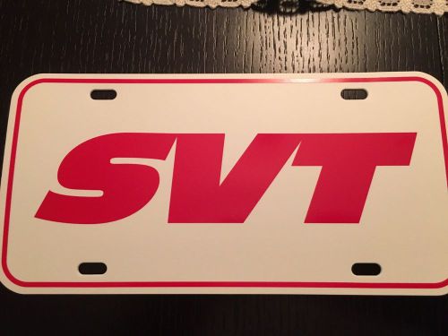 Special vehicle &#034;svt&#034; car plate. very nice plastic tag!