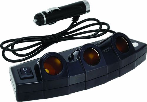 Bell automotive 22-1-39023-8 black 3-outlet power strip