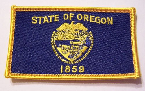 #0611 motorcycle vest patch oregon state flag