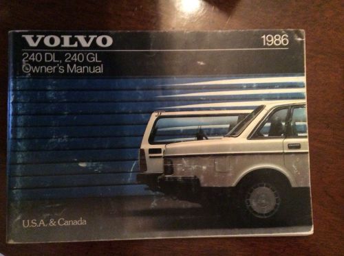 Volvo 240 dl, 240 gl owner&#039;s manual