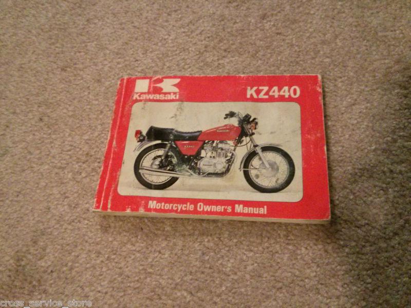 Kawasaki kz440 motorcycle owner's manual