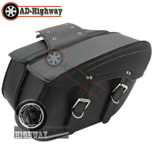 Motorcycle tool bag pu leather classic saddlebag pouch for harley street bikes