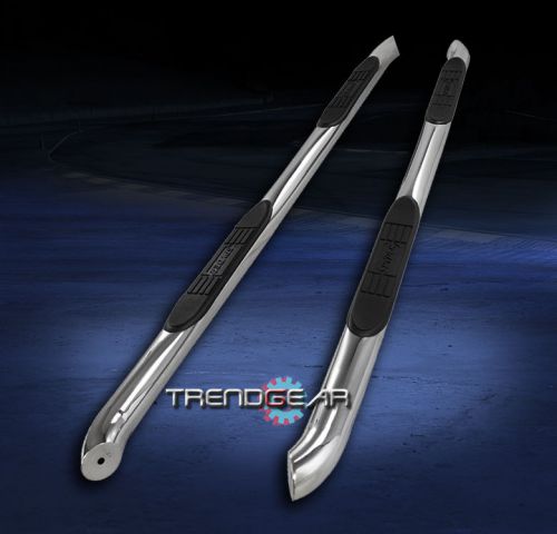 05-14 toyota tacoma access cab 3&#034; stainless round side step nerf bar chrome pair