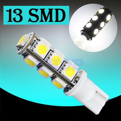 T10 13 smd 5050 license plate pure white 194 w5w 13 led car light bulb lamp