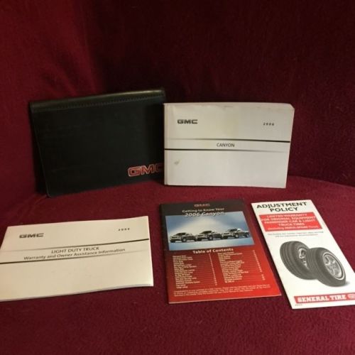 2006 gmc canyon owners manual set w/ warranty guide, onstar and case