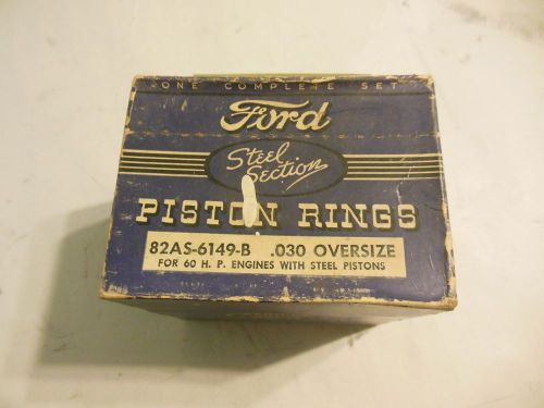 1937 - 1940 ford 60 hp 0.030 oversize  piston rings nos ford #82as-6149b