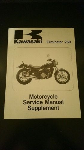 1988 kawasaki eliminator 250 motorcycle service manual supplement 99924-1093-51