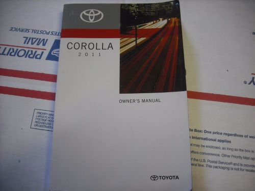 2011 toyota corolla owners manual