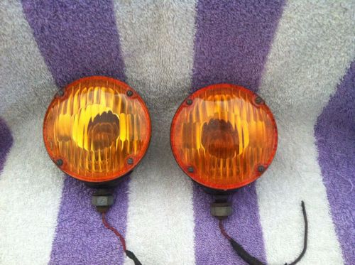 Signal-stat no. 17  front turn signal pair....... nos amber lenses