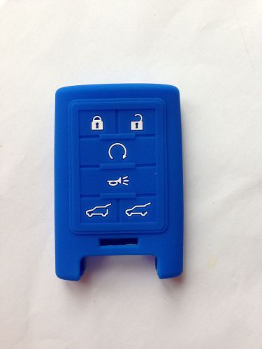 Blue protective silicone fob skin key cover jacket protector keyless fob gift
