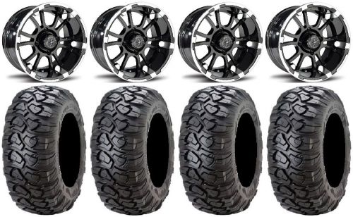 Fairway alloys sixer golf wheels 12&#034; 23x10-12 ultracross tires ez-go &amp; club car