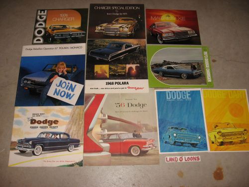 1953 1956 1964 1967 1968 1973 1974 1975 1976 dodge sales brochure/manual lot/10