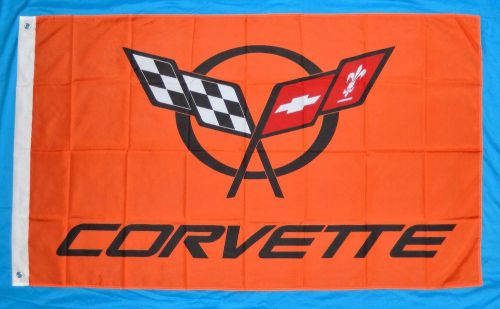 Chevrolet red corvette 3x5 flag racing c5 c6 c7 banner z06 grand sport 427