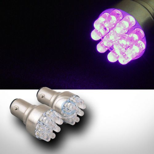 2x pink 1157/bay15d 12 count led light bulbs stop/brake/hazard lamps 2397 3496