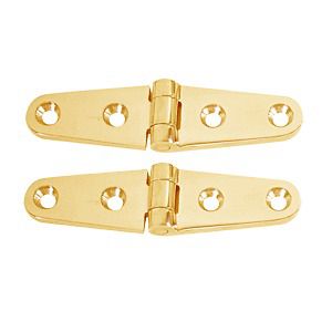 New whitecap strap hinge polished brass 4 &#034; x 1 &#034; s-604bc
