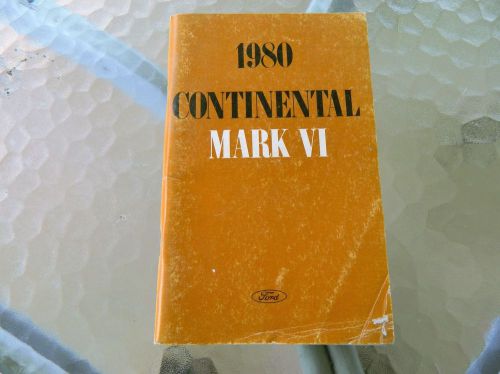 1980 lincoln contintal mark vi owners manual