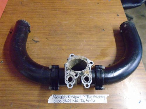 Mercruiser 302 305 350 exhaust &#034;y&#034; pipe assy 59825 59824 198 225 230 260 888 898
