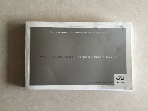 2004 infiniti g35 manual and warranty book