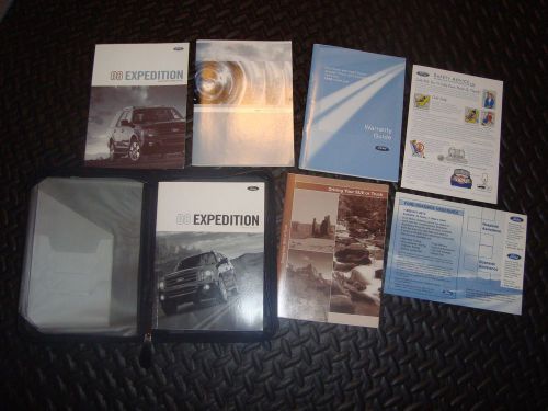 2008 ford expedition manual, warranty guide, reference guide.... w / black case
