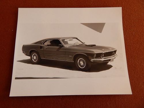 Mustang 1969 mach 1 original ford b&amp;w photo very rare w/ negative number 69