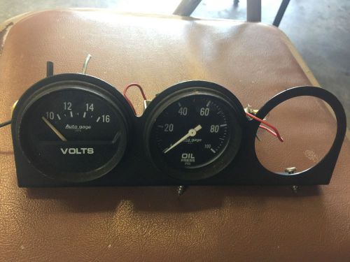 Auto gage oil pressure and volt gauges 2 5/8