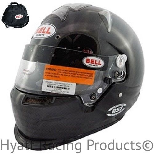 Bell rs7 carbon duckbill auto racing helmet sa2015 &amp; fia - 7 5/8+ (61+)