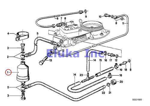 Bmw genuine fuel preparation feed fuel supply fuel filter e21