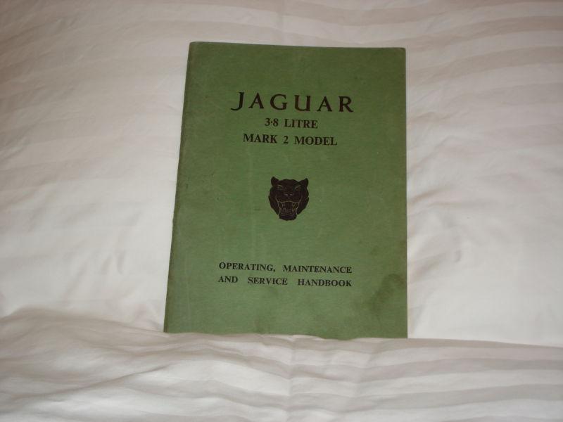 Jaguar 3.8 litre mark 2 model  handbook