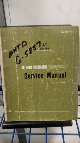 1969 1970 gm allison automatic transmissions at series shop service manual