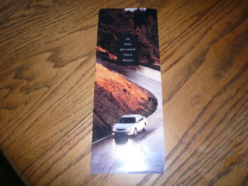 Nissan cars &amp; trucks pre-owned vehicle program brochure - vintage