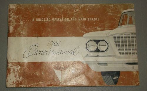 1961 plymouth valiant owners manual original