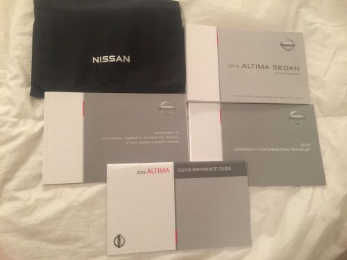 2016 nissan altima sedan owners manual set w/ warranty &amp; guide and case