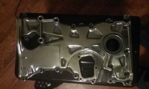 Polished timing chain cover